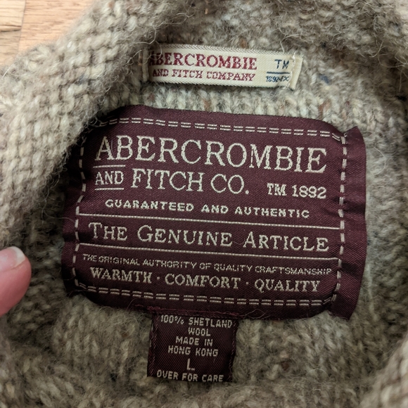 Vintage Abercrombie 100% Shetland wool sweater - Picture 4 of 5